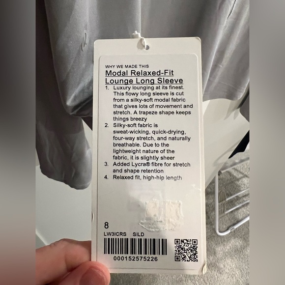 Lululemon Modal Relaxed-Fit Lounge Long-Sleeve Shirt Jade Grey - Picture 5 of 5